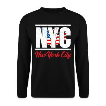 New York États-Unis Amérique New York Empire Stater - Sweat-shirt Unisexe - noir - Devant - Alina (178cm) & Michal (187cm)