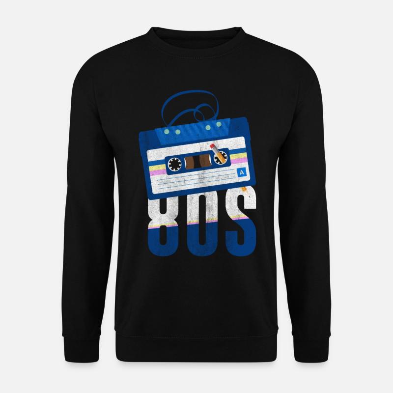 80er Jahre 80s Musik - Unisex Pullover - Schwarz