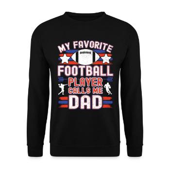 Football américain Papa Père Papa Joueur de football - Sweat-shirt Unisexe - noir - Devant - Alina (178cm) & Michal (187cm)