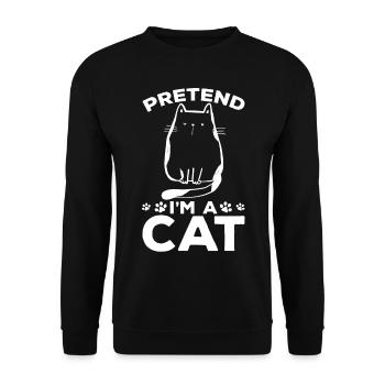 Drôle de chat propriétaire amoureux des chats Je le fais - Sweat-shirt Unisexe - noir - Devant - Alina (178cm) & Michal (187cm)