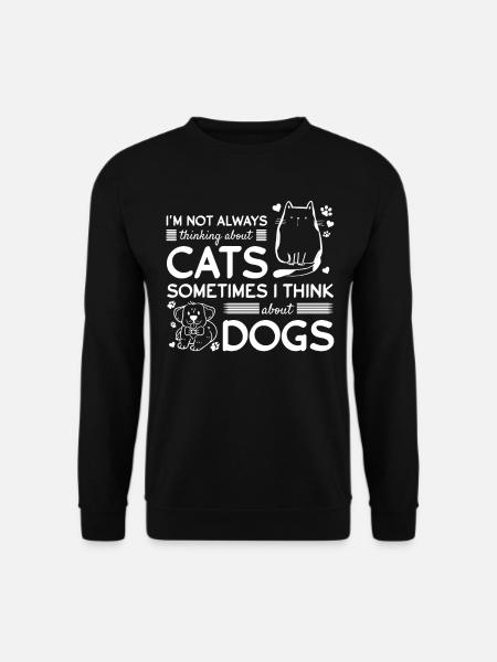 Katzenliebhaber Hundehalter Katzenbesitzer Hundeli - Unisex Pullover - Schwarz