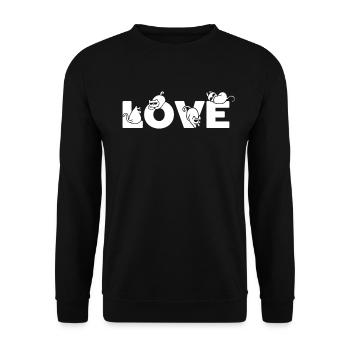 Chats ADOREZ Chats I Propriétaire de chat Katzenliebha - Sweat-shirt Unisexe - noir - Devant - Alina (178cm) & Michal (187cm)
