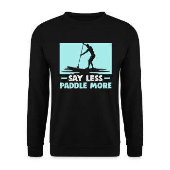 Sup Stand Up Paddle Design Sup Board Paddeln - Unisex Sweatshirt - black - Front - Alina (178cm) & Michal (187cm)