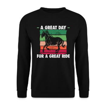Design équestre et équestre pour les amoureux des chevaux - Sweat-shirt Unisexe - noir - Devant - Alina (178cm) & Michal (187cm)