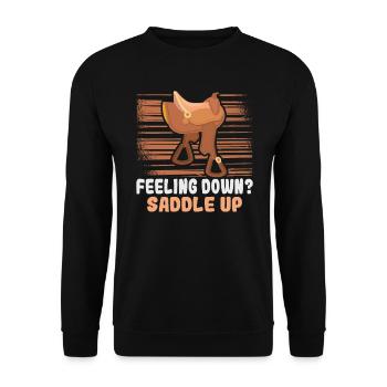 Design équestre et équestre pour les amoureux des chevaux - Sweat-shirt Unisexe - noir - Devant - Alina (178cm) & Michal (187cm)