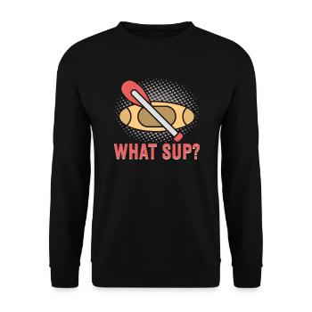 Sup Stand Up Paddle Design Sup Board Paddeln - Unisex Sweatshirt - black - Front - Alina (178cm) & Michal (187cm)