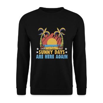 Beach holiday by the sea Design beach motif - Unisex Sweatshirt - black - Front - Alina (178cm) & Michal (187cm)