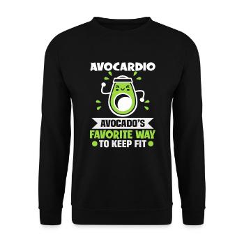 Avocardio design for vegetarians and vegans - Unisex Sweatshirt - black - Front - Alina (178cm) & Michal (187cm)