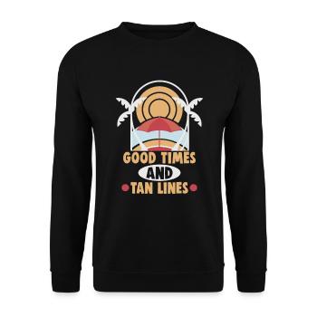 Beach holiday by the sea Design beach motif - Unisex Sweatshirt - black - Front - Alina (178cm) & Michal (187cm)