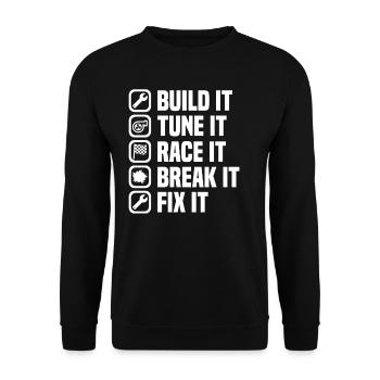 Muscel Car V8 Turbocompresseur Tuning Voiture de course - Sweat-shirt Unisexe - noir - Devant - Alina (178cm) & Michal (187cm)