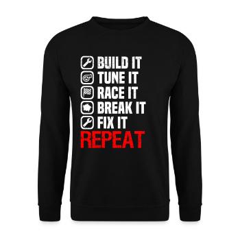 Muscel Car V8 Turbocompresseur Tuning Voiture de course - Sweat-shirt Unisexe - noir - Devant - Alina (178cm) & Michal (187cm)