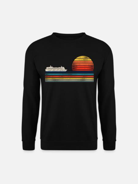 Cruise Ship Vacation Retro Vintage - Unisex Pullover - Schwarz