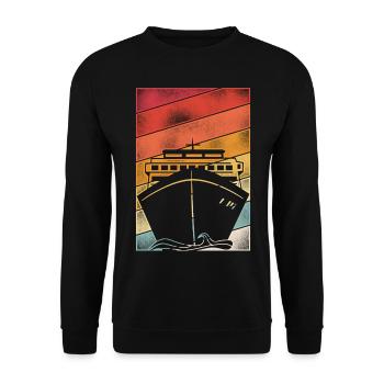 Croisière Vacances Rétro Vintage - Sweat-shirt Unisexe - noir - Devant - Alina (178cm) & Michal (187cm)