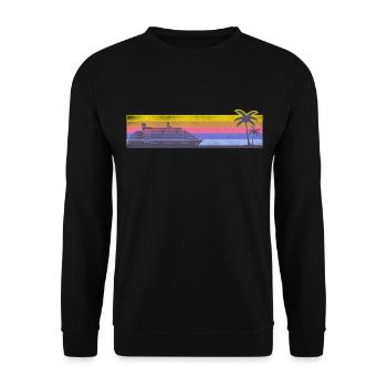 Croisière Vacances Rétro Vintage - Sweat-shirt Unisexe - noir - Devant - Alina (178cm) & Michal (187cm)