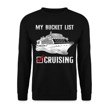 Cruise Ship Vacation Vintage - Unisex Sweatshirt - black - Front - Alina (178cm) & Michal (187cm)