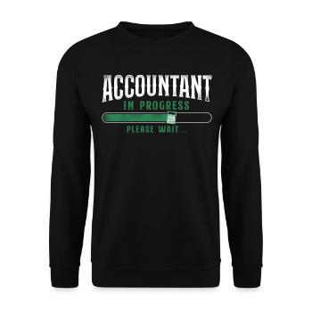 Accountant Bookkeeper Accounting - Unisex Sweatshirt - black - Front - Alina (178cm) & Michal (187cm)