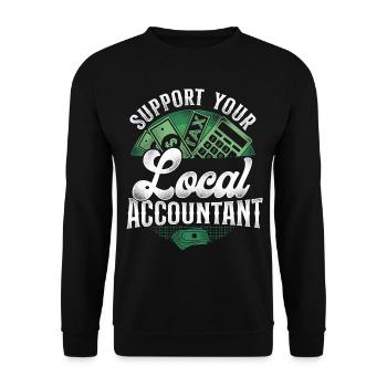 Accountant Bookkeeper Accounting - Unisex Sweatshirt - black - Front - Alina (178cm) & Michal (187cm)