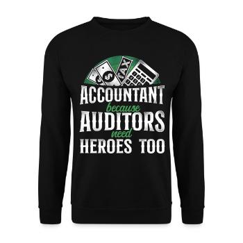 Accountant Bookkeeper Accounting - Unisex Sweatshirt - black - Front - Alina (178cm) & Michal (187cm)