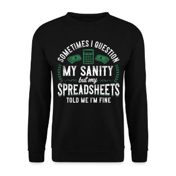 Comptable Comptable Comptable Comptabilité - Sweat-shirt Unisexe - noir - Devant - Alina (178cm) & Michal (187cm)