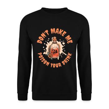 Aqua Tofana Skull Poison Crime Fan Drink Poison - Unisex Sweatshirt - black - Front - Alina (178cm) & Michal (187cm)