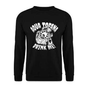 Aqua Tofana Drinking Mystery Fan Potion Drink - Unisex Sweatshirt - black - Front - Alina (178cm) & Michal (187cm)
