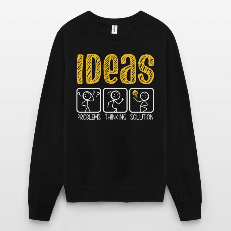 Problem Thinking Stick Figure Solution Thinker Unisex Sweatshirt