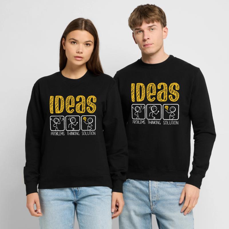 Problem Thinking Stick Figure Solution Thinker Unisex Sweatshirt