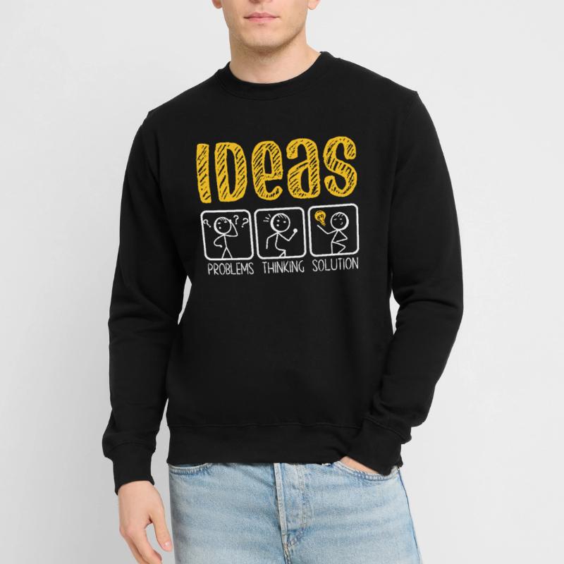 Problem Thinking Stick Figure Solution Thinker Unisex Sweatshirt