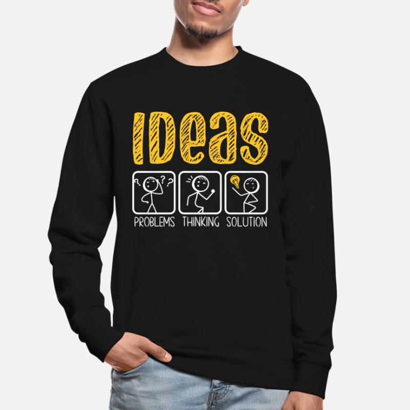 Problem Thinking Stick Figure Solution Thinker Unisex Sweatshirt