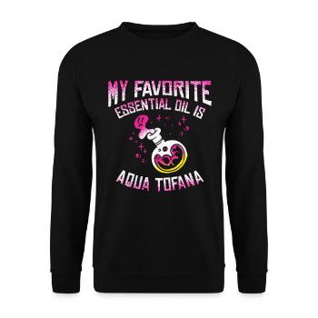 Aqua Tofana Conspiracy Theorist Essential Oil - Unisex Sweatshirt - black - Front - Alina (178cm) & Michal (187cm)