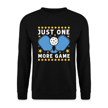 Just One More Game Funny Pickleball - Unisex Sweatshirt - black - Front - Alina (178cm) & Michal (187cm)