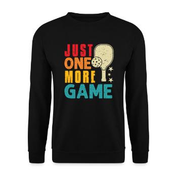 Just One More Game Funny Pickleball - Unisex Sweatshirt - black - Front - Alina (178cm) & Michal (187cm)