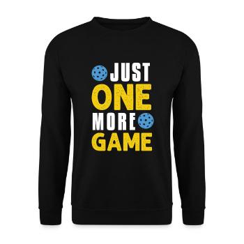 Just One More Game Funny Pickleball - Unisex Sweatshirt - black - Front - Alina (178cm) & Michal (187cm)