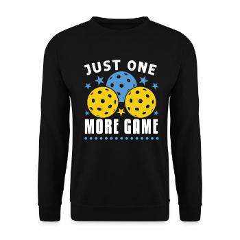 Just One More Game Funny Pickleball - Unisex Sweatshirt - black - Front - Alina (178cm) & Michal (187cm)