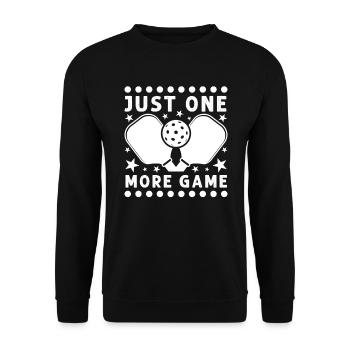 Just One More Game Funny Pickleball - Unisex Sweatshirt - black - Front - Alina (178cm) & Michal (187cm)