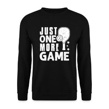 Just One More Game Funny Pickleball - Unisex Sweatshirt - black - Front - Alina (178cm) & Michal (187cm)