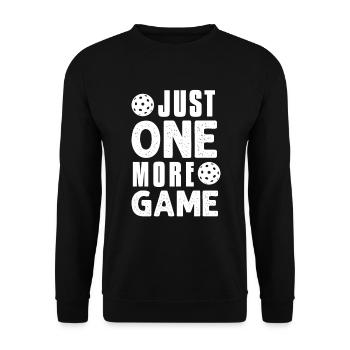 Just One More Game Funny Pickleball - Unisex Sweatshirt - black - Front - Alina (178cm) & Michal (187cm)
