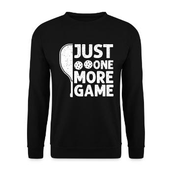 Just One More Game Funny Pickleball - Unisex Sweatshirt - black - Front - Alina (178cm) & Michal (187cm)