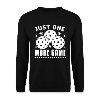Just One More Game Funny Pickleball - Unisex Sweatshirt - black - Front - Alina (178cm) & Michal (187cm)