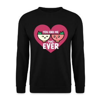 You And Me Pho Ever Vietnamese Pho Soup - Unisex Pullover - Schwarz - Vorne - Alina (178cm) & Michal (187cm)