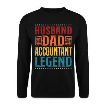 Accountant Bookkeeper Accounting - Unisex Sweatshirt - black - Front - Alina (178cm) & Michal (187cm)