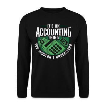 Accountant Bookkeeper Accounting - Unisex Sweatshirt - black - Front - Alina (178cm) & Michal (187cm)
