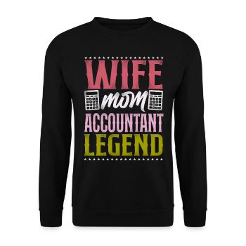 Comptable Comptable Comptable Comptabilité - Sweat-shirt Unisexe - noir - Devant - Alina (178cm) & Michal (187cm)