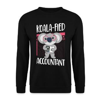 Accountant Bookkeeper Accounting - Unisex Sweatshirt - black - Front - Alina (178cm) & Michal (187cm)