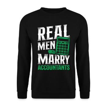 Accountant Bookkeeper Marriage - Unisex Pullover - Schwarz - Vorne - Alina (178cm) & Michal (187cm)