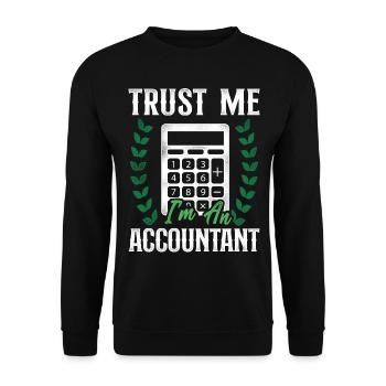 Accountant Bookkeeper Accounting - Unisex Sweatshirt - black - Front - Alina (178cm) & Michal (187cm)