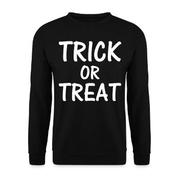 Astuce d’idées d’Halloween ou discussion d’Halloween aigre - Sweat-shirt Unisexe - noir - Devant - Alina (178cm) & Michal (187cm)