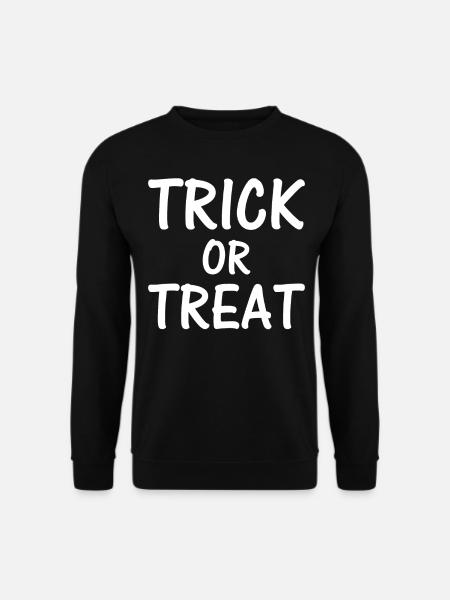 Halloween-Ideen Süßes oder Saures Halloween-Sprüch - Unisex Pullover - Schwarz