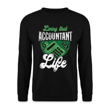 Accountant Bookkeeper Accounting - Unisex Sweatshirt - black - Front - Alina (178cm) & Michal (187cm)