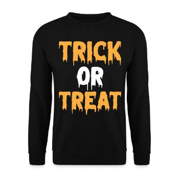 Halloween Party Halloween Idées I Trick or Treat - Sweat-shirt Unisexe - noir - Devant - Alina (178cm) & Michal (187cm)